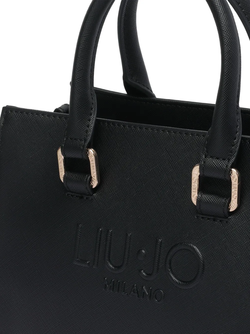Liu •jo Logo-embossed Tote Bag In Black