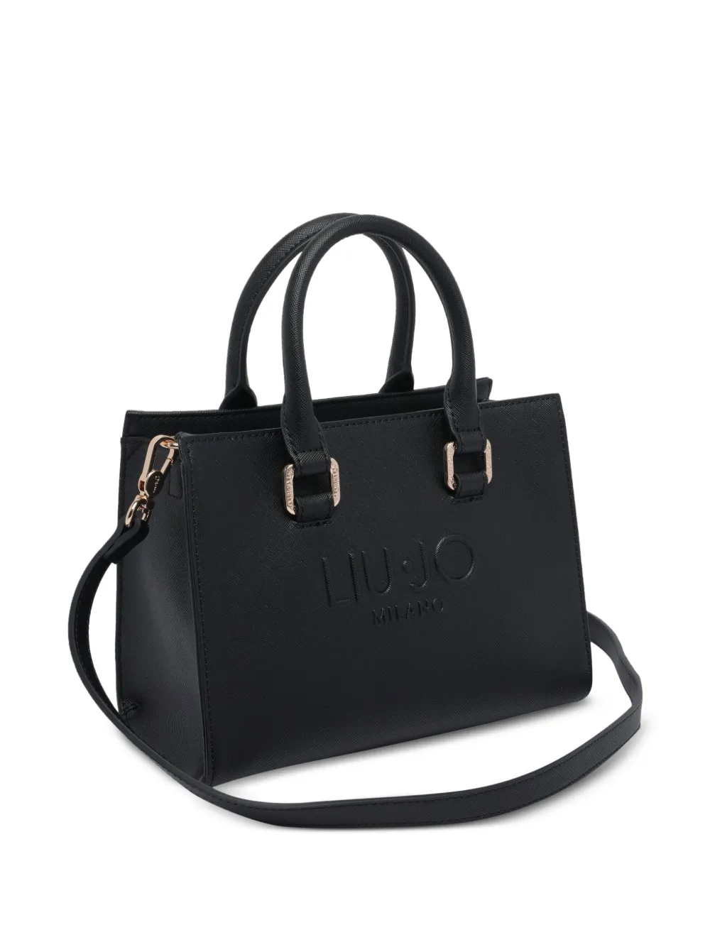Liu •jo Logo-embossed Tote Bag In Black