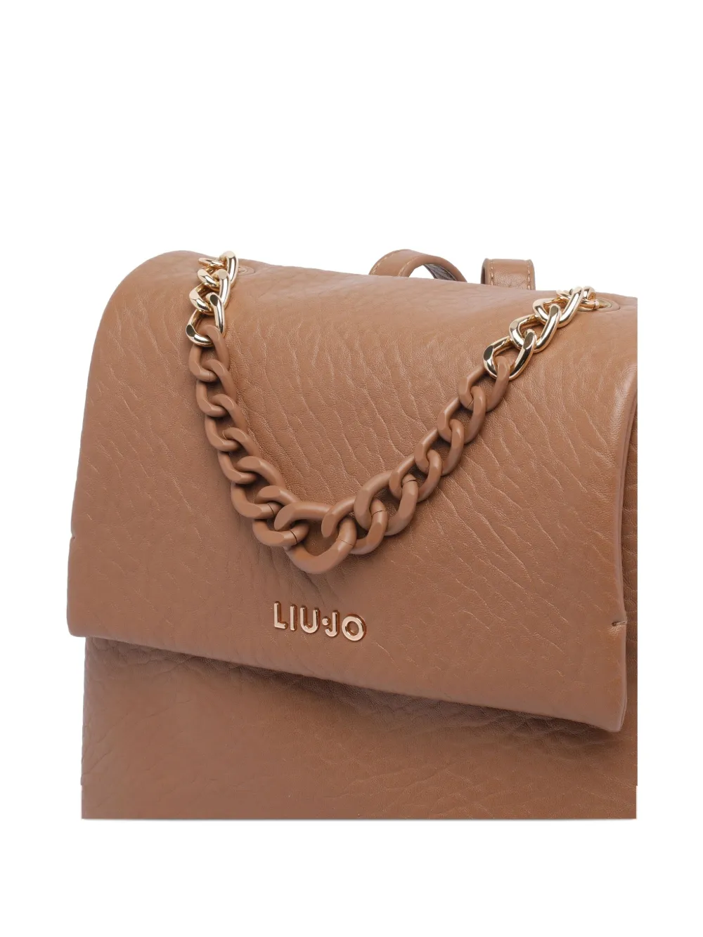 Liu •jo Chain-embellished Flap Backpack In Brown