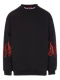 Vision Of Super flame-embroidered sweatshirt - Black