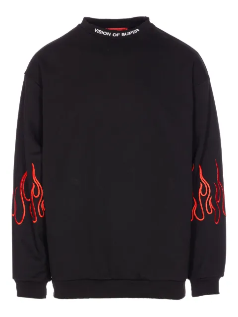 Vision Of Super flame-embroidered sweatshirt