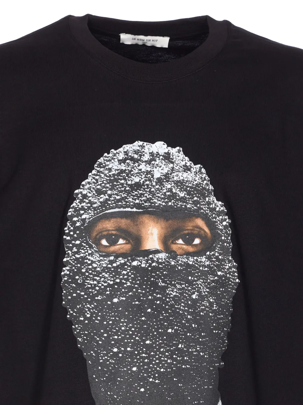 Ih Nom Uh Nit Graphic Mask Print Crewneck T-shirt In Black