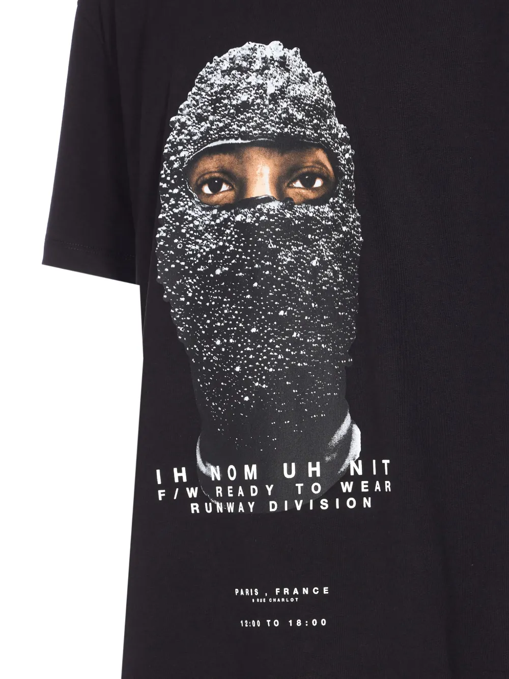Ih Nom Uh Nit Graphic Mask Print Crewneck T-shirt In Black