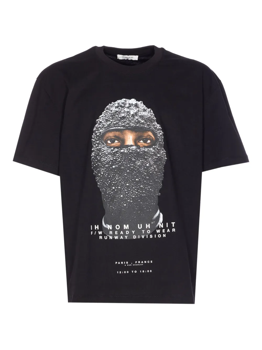 Ih Nom Uh Nit Graphic Mask Print Crewneck T-shirt In Black
