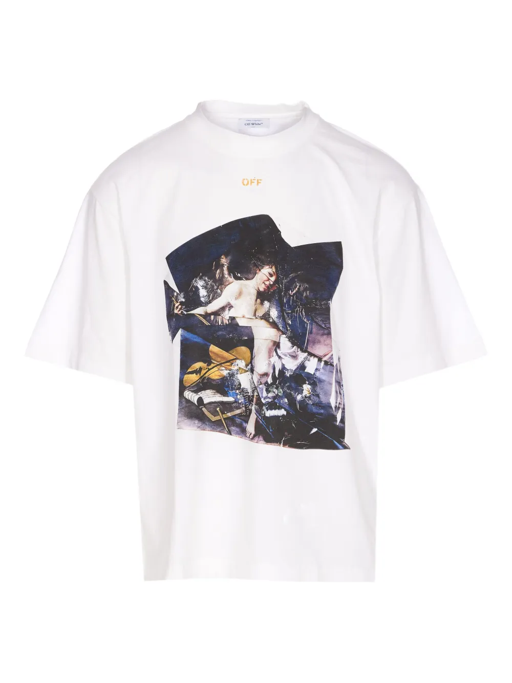Off-white Cupid Skate Graphic Crewneck T-shirt In White