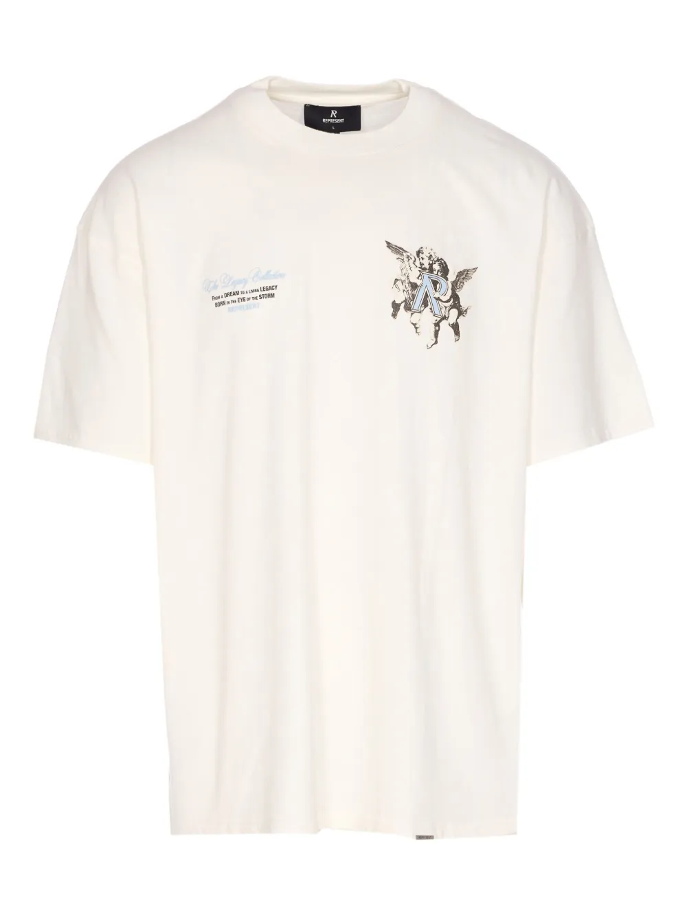Represent cherub-print short-sleeve T-shirt | White | Image 1