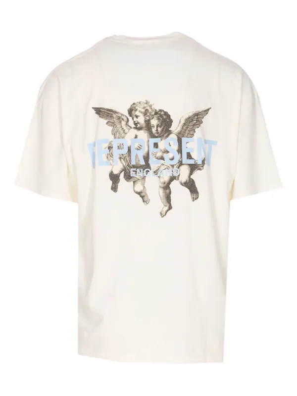 Represent cherub-print short-sleeve T-shirt | White | FARFETCH