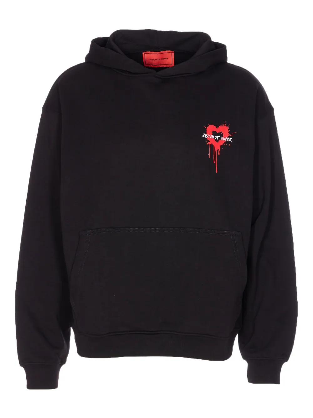 Vision Of Super heart-print hoodie | Black | Image 1