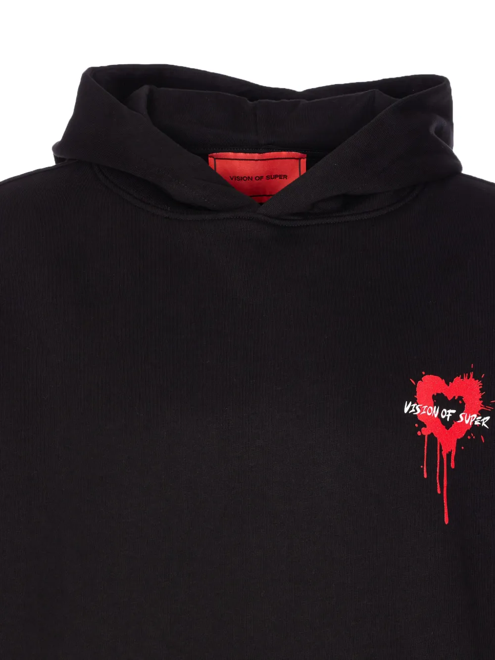 Vision Of Super Hoodie met hartprint Zwart