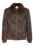 Sword faux-fur zip-front jacket - Brown