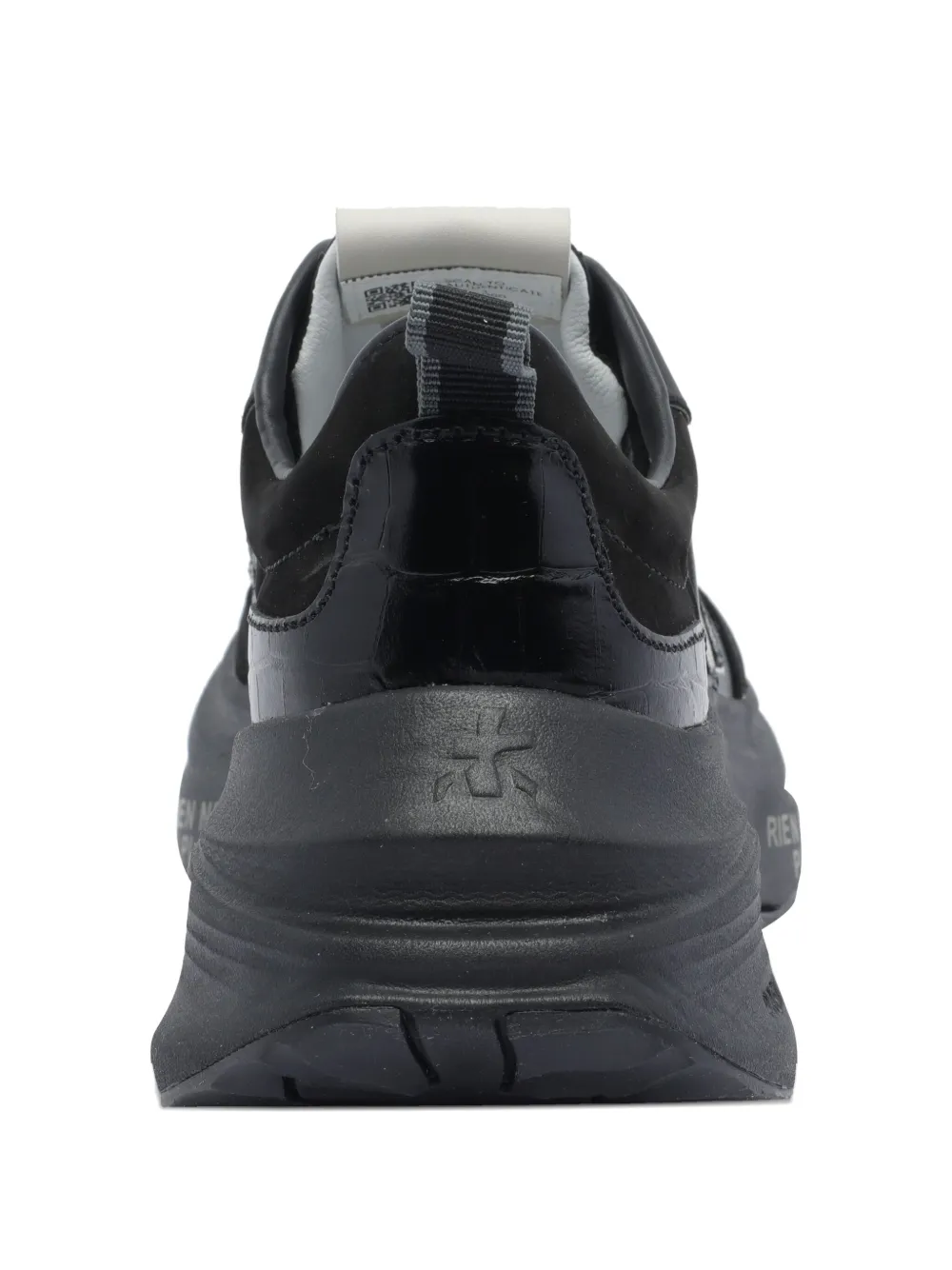 Premiata Casual Low Top Sneakers With Contrast Sole In Black
