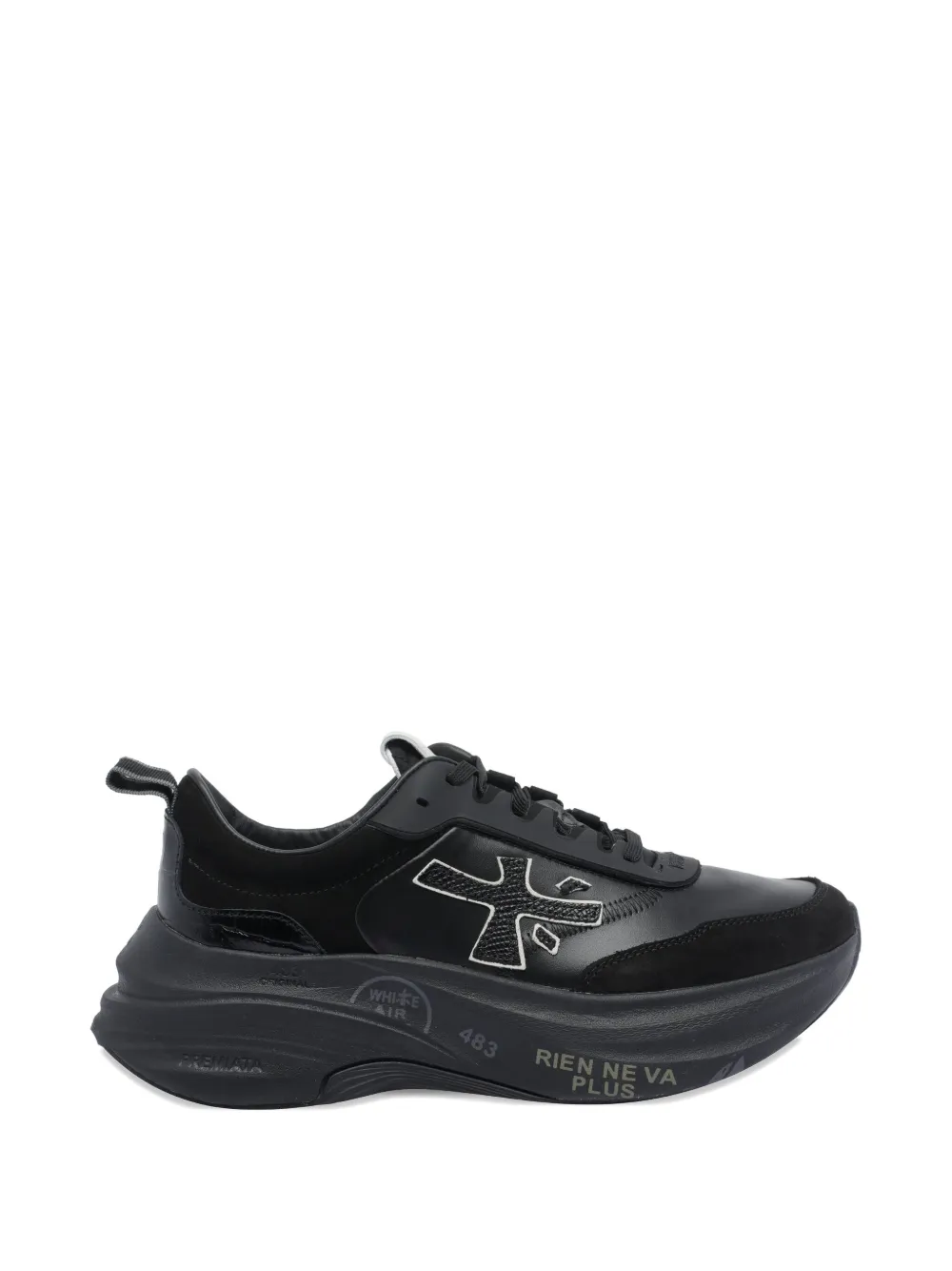 Premiata Hill logo-detail sneakers - Zwart