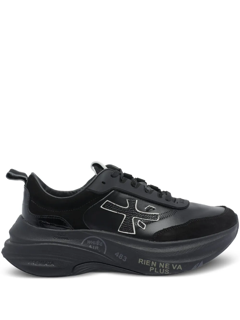 Premiata Hill logo-detail sneakers Black