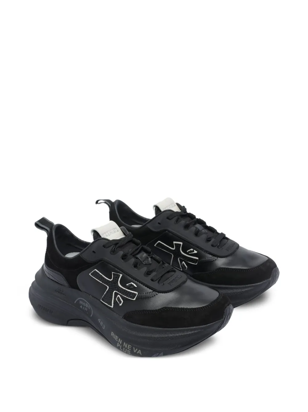 Premiata Hill logo-detail sneakers Black
