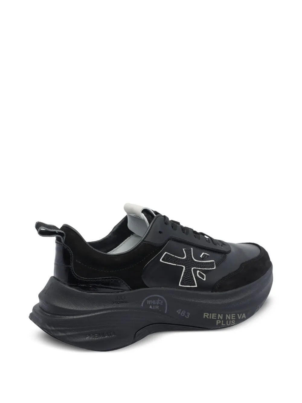 Premiata Hill logo-detail sneakers Black