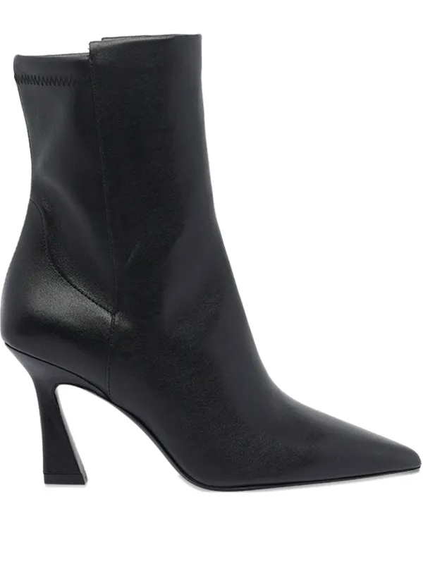Stuart Weitzman 85mm Vinnie Pointed-toe Elasticised Boots in Black