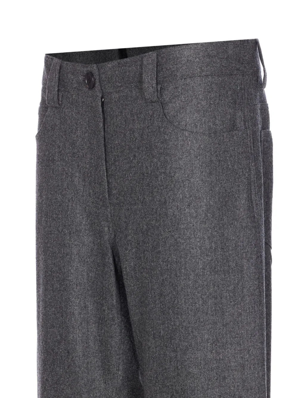 Khaite Belt-loops Trousers In Gray