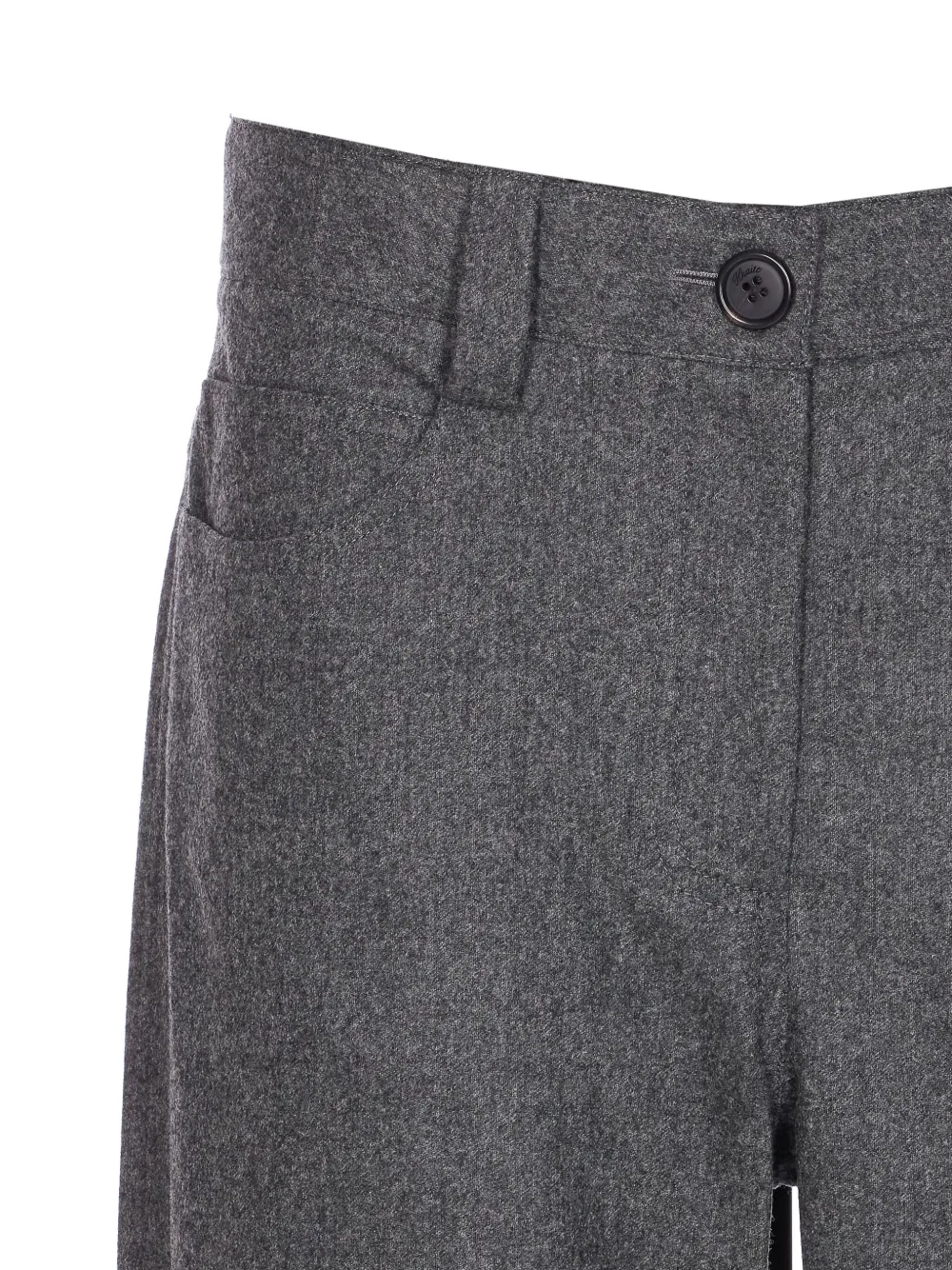 Khaite Belt-loops Trousers In Gray