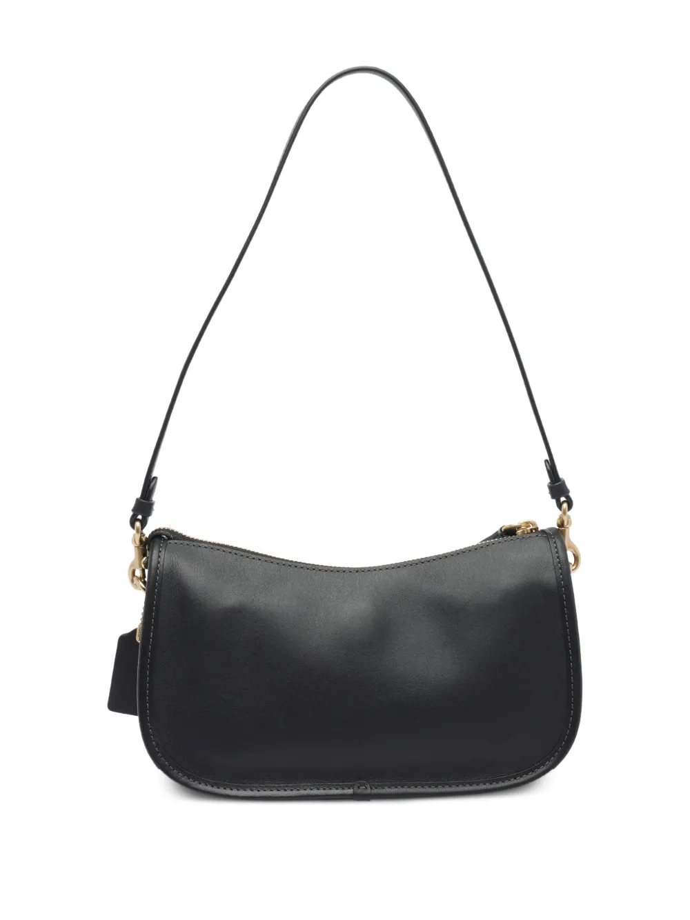 Coach zip-closure chain strap shoulder bag - Zwart