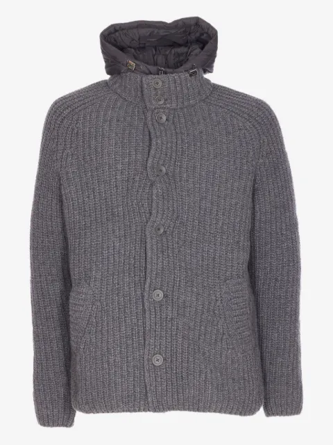 Herno hooded knitted padded jacket
