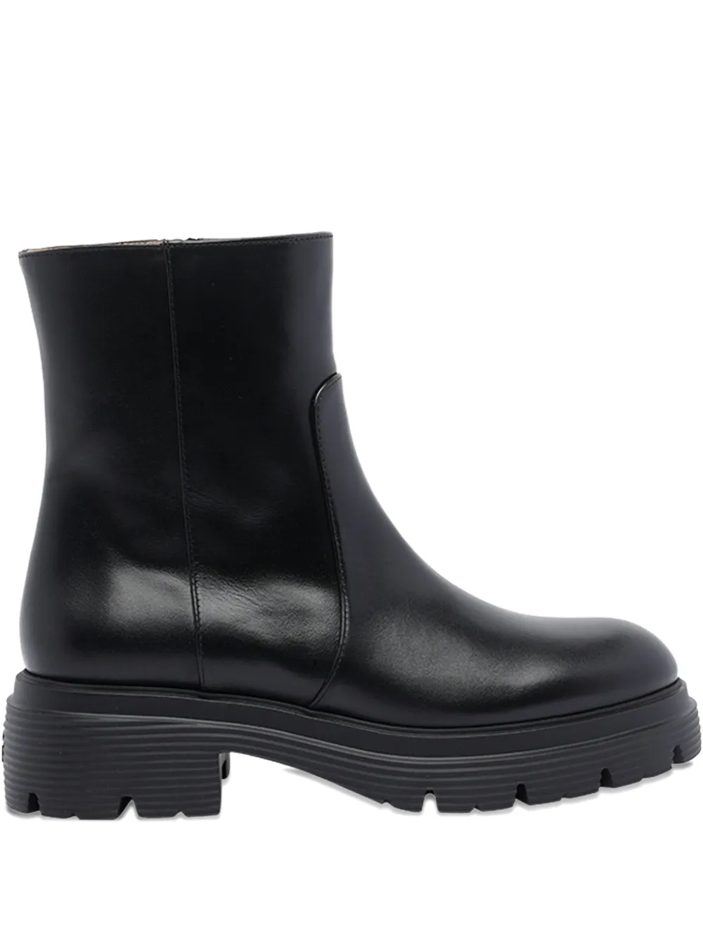 Stuart Weitzman Zip-detail Platform Boots In Black