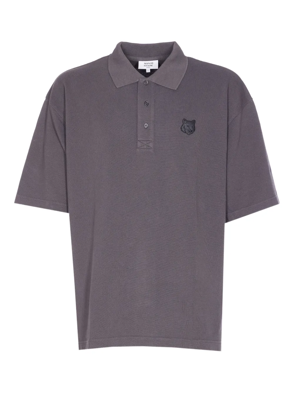 Maison Kitsuné Fox Head Patch Polo Shirt In Blue
