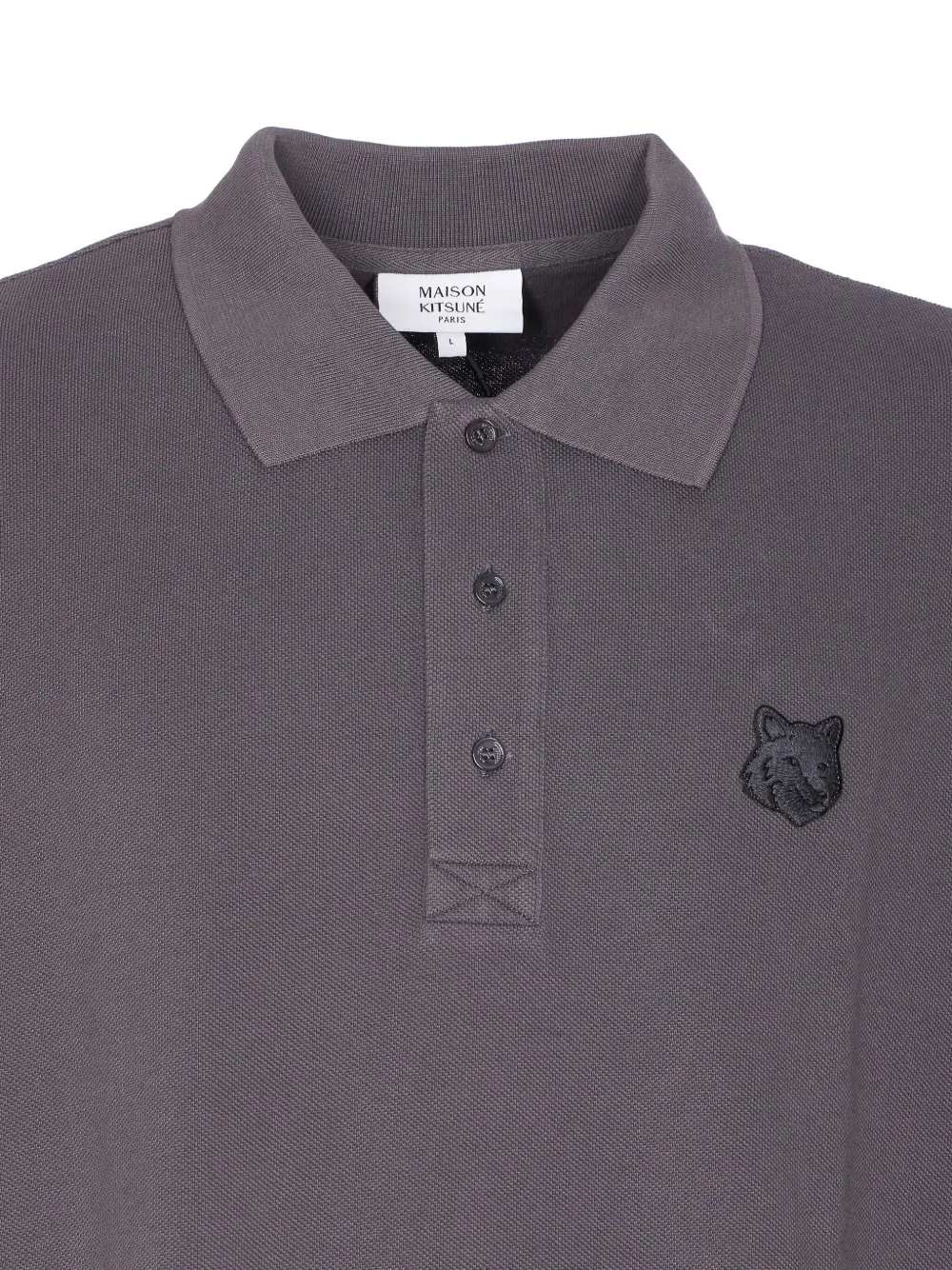 Maison Kitsuné Fox Head Patch Polo Shirt In Blue