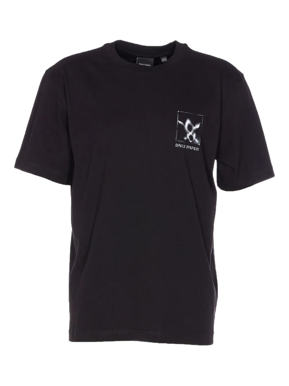 Daily Paper Shadow Grid Print T-shirt In Black