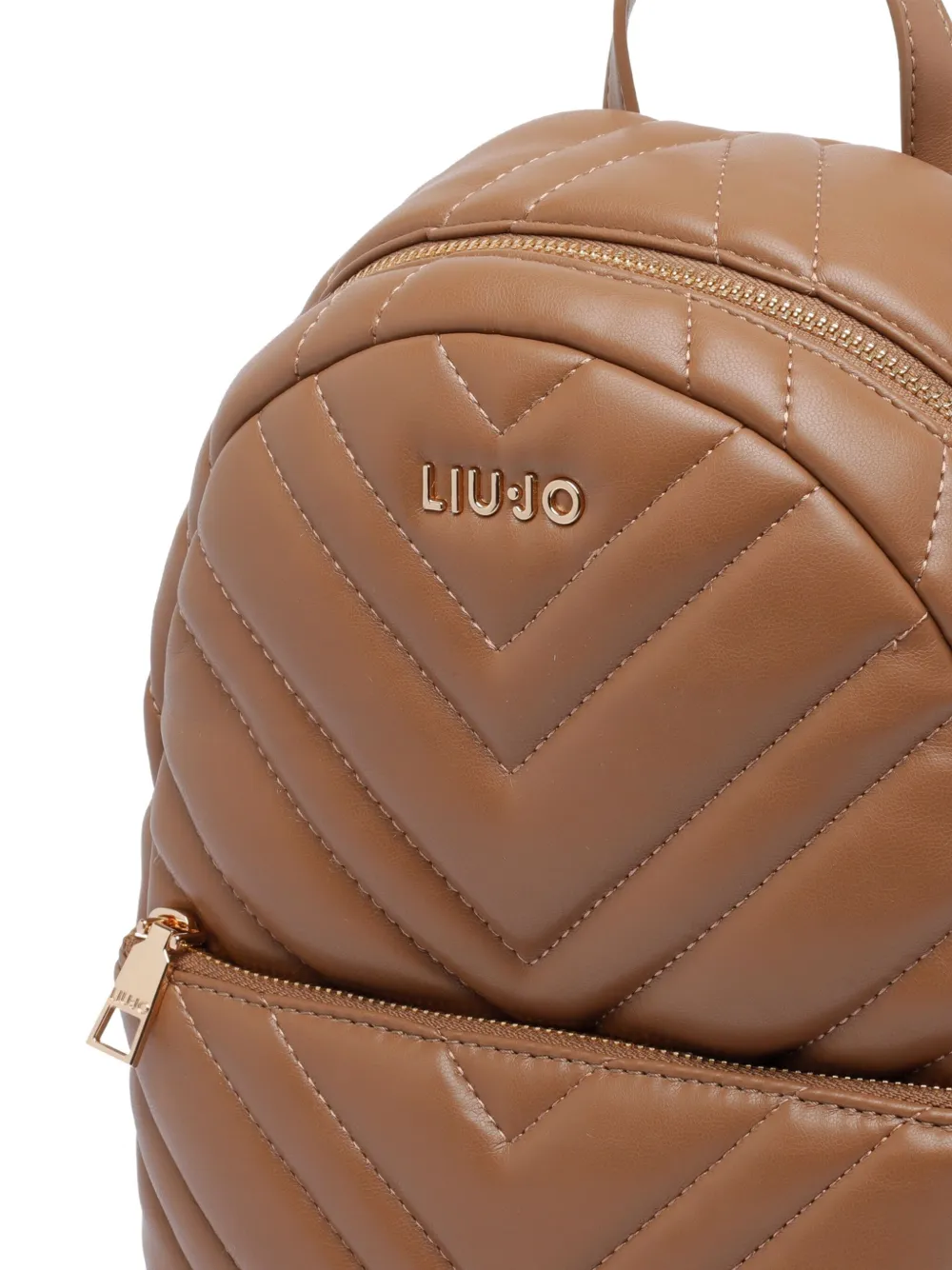Liu •jo Quilted Chevron Backpack In Brown