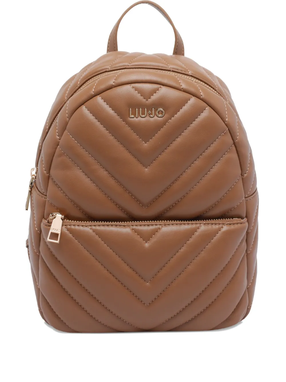 Liu •jo Quilted Chevron Backpack In Brown