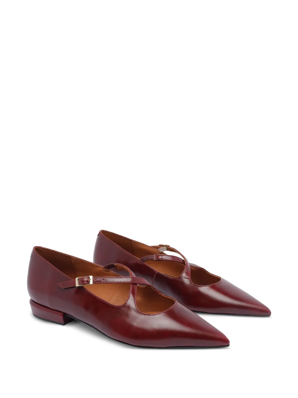 ANGEL ALARCON pointed-toe flats Red