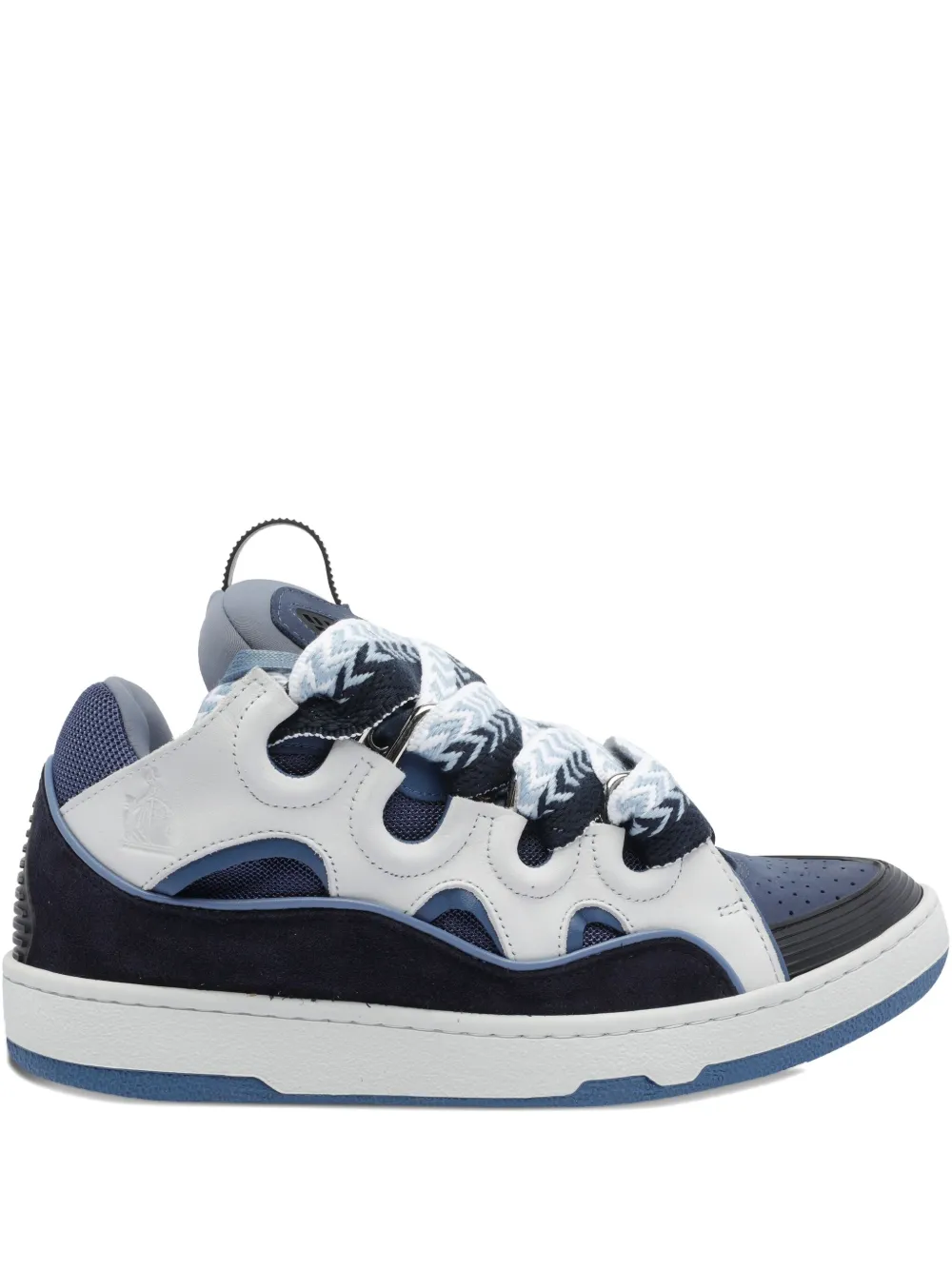 Lanvin Chunky Sole Sneakers Featuring Contrast Panels In Blue