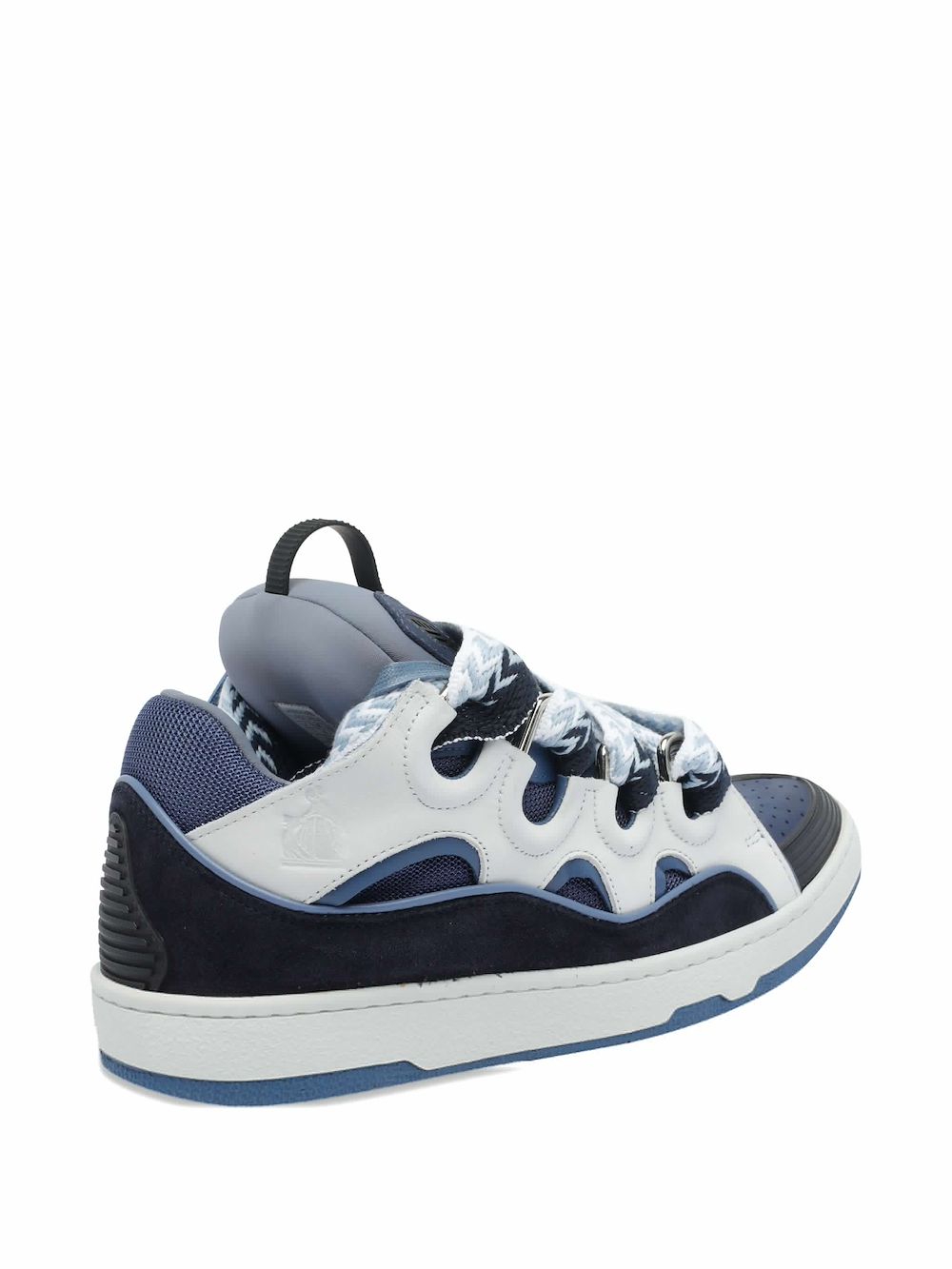 Lanvin Chunky Sole Sneakers Featuring Contrast Panels In Blue