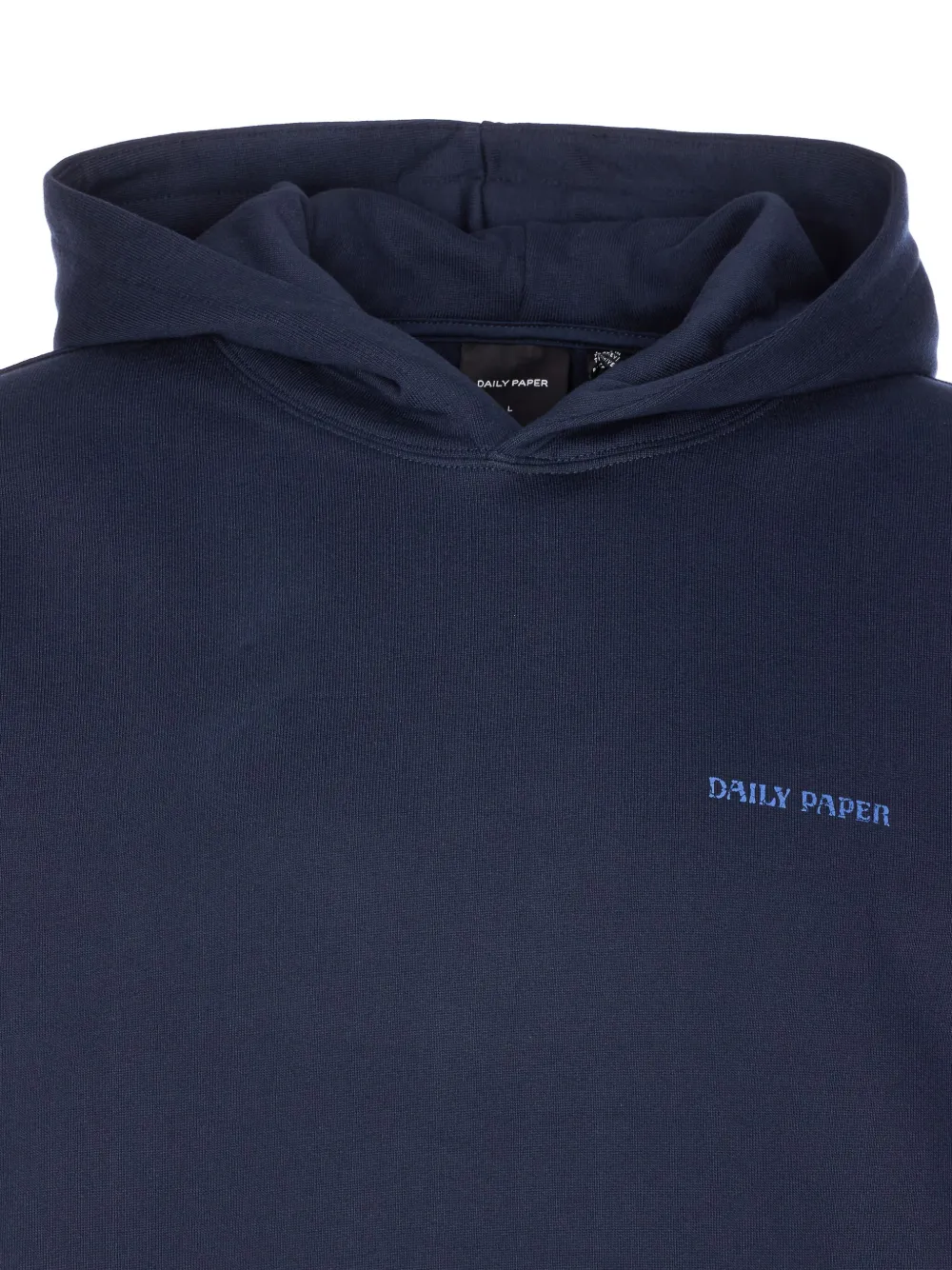 Daily Paper Candle Label Kangaroo-pocket Print Hoodie In Blue