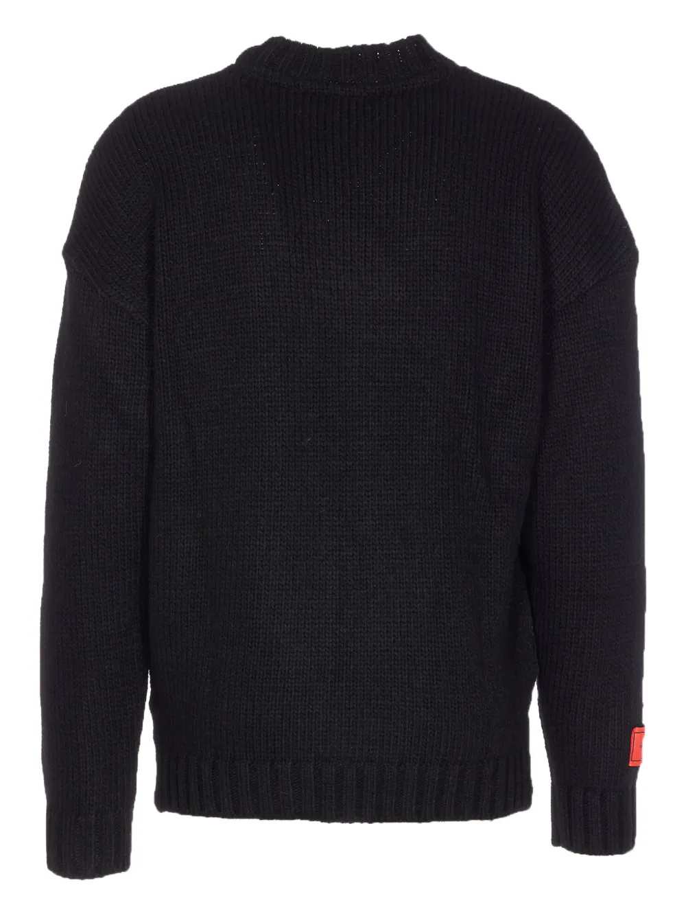 Vision Of Super heart-intarsia jumper - Zwart
