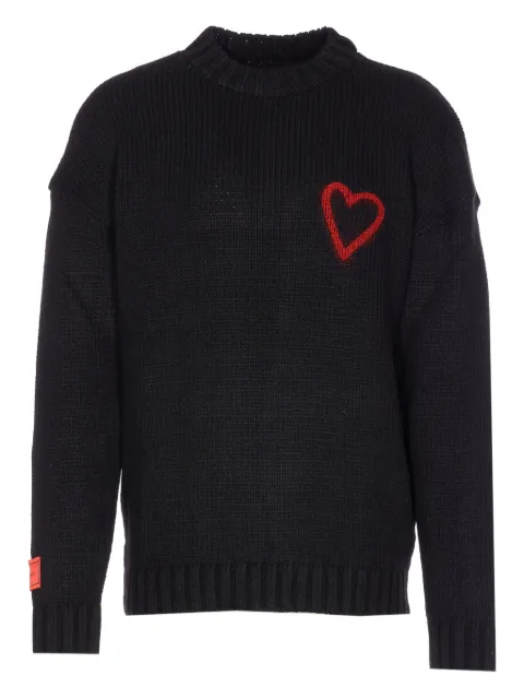 Vision Of Super heart-intarsia jumper