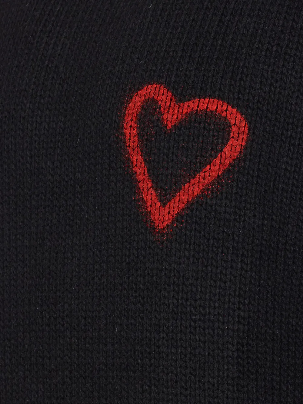 Vision Of Super Heart-intarsia Jumper In Black