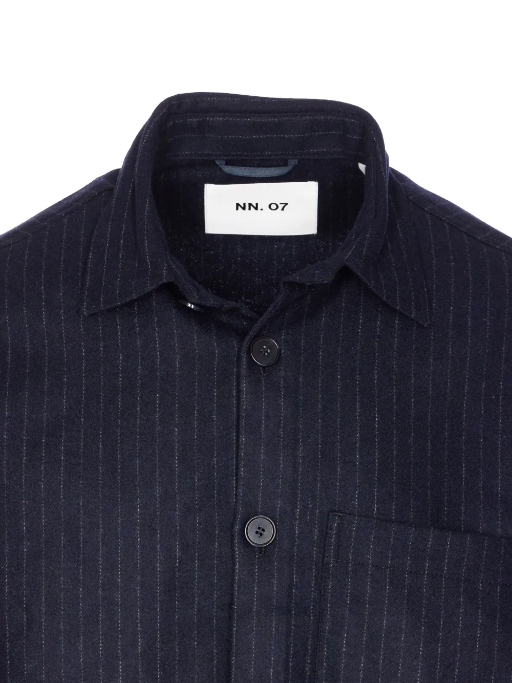 Nn07 Long Sleeve Striped Shirt And Pocket In Blue
