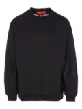 Vision Of Super flame-embroidered crewneck sweatshirt - Black