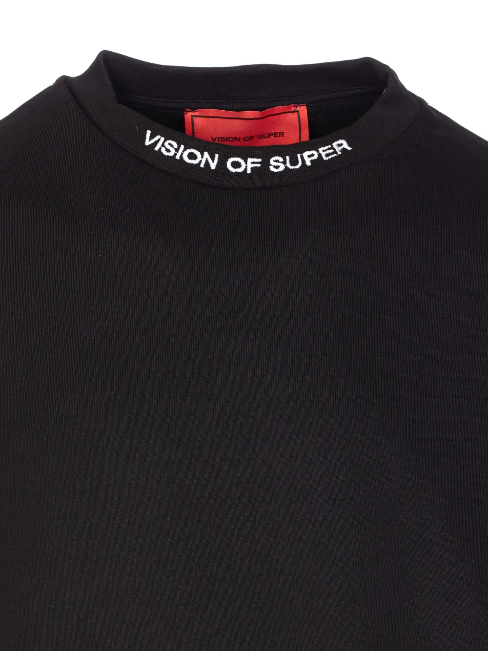Vision Of Super Flame-embroidered Crewneck Sweatshirt In Black
