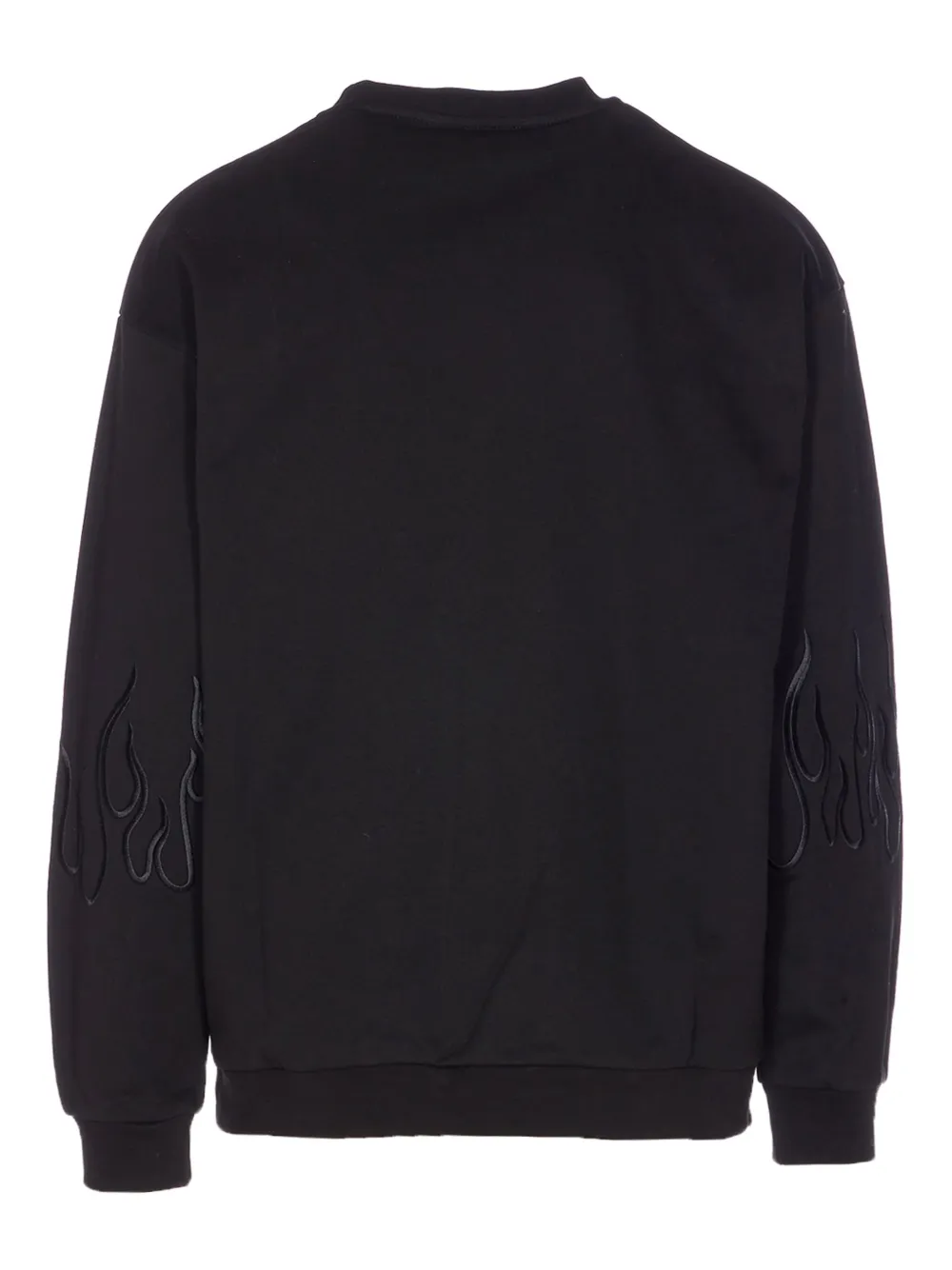 Vision Of Super flame-embroidered crewneck sweatshirt - Zwart