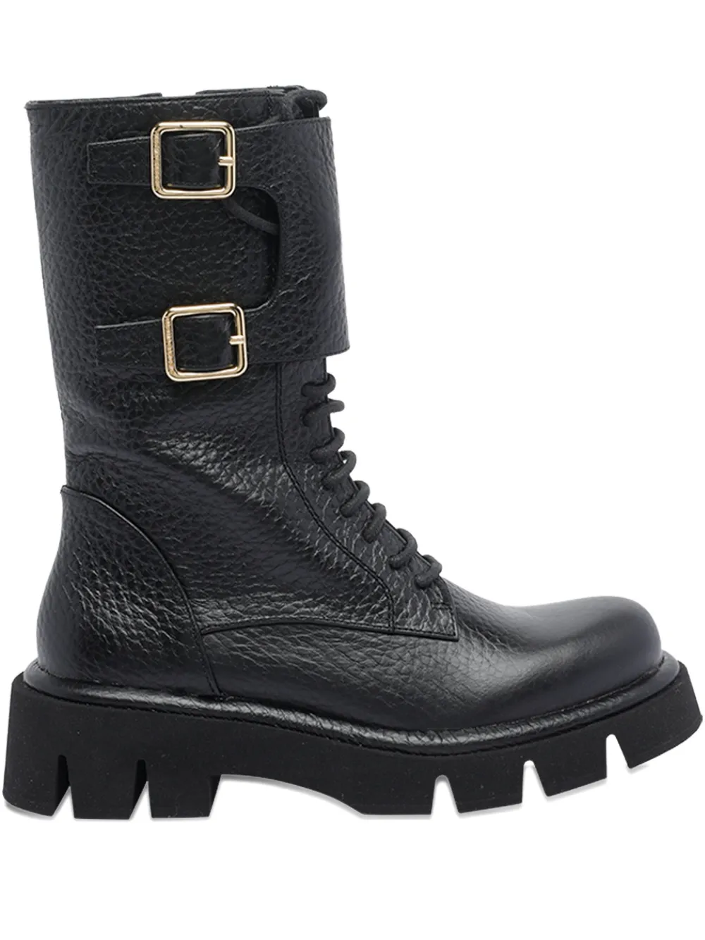 Paloma Barceló Lace-up Buckle Boots In Black