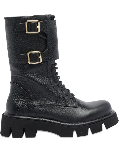 Paloma Barceló lace-up buckle boots