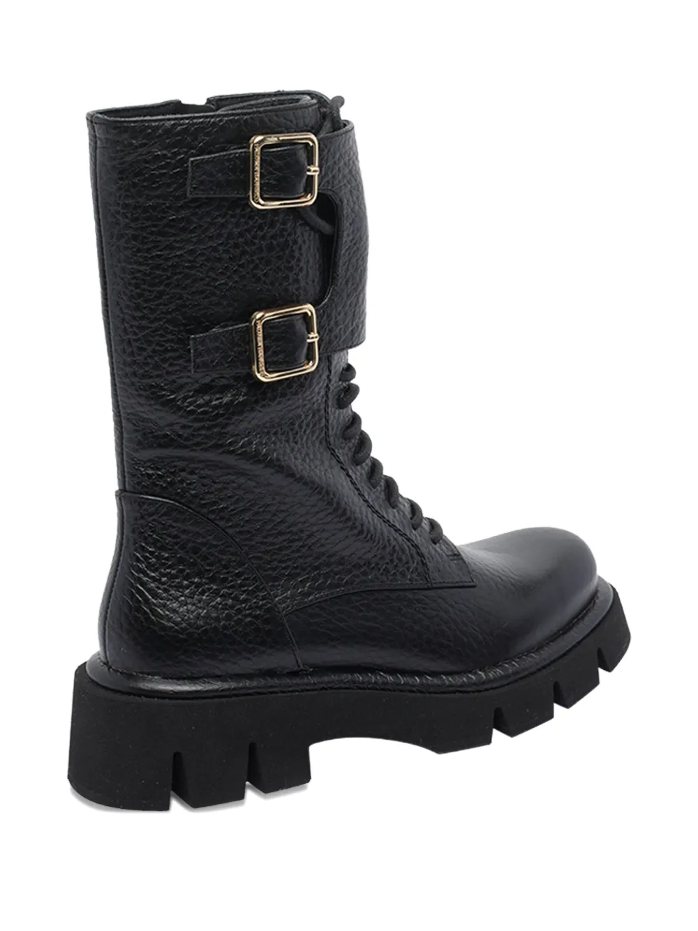 Paloma Barceló Lace-up Buckle Boots In Black