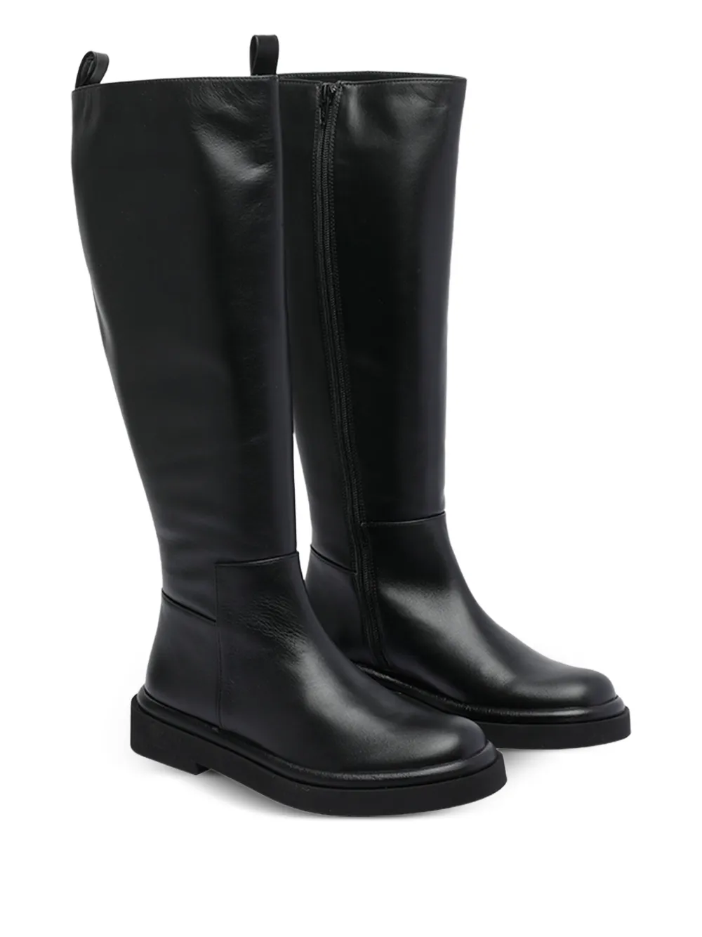 Paloma Barceló zip-detail calf leather boots Black