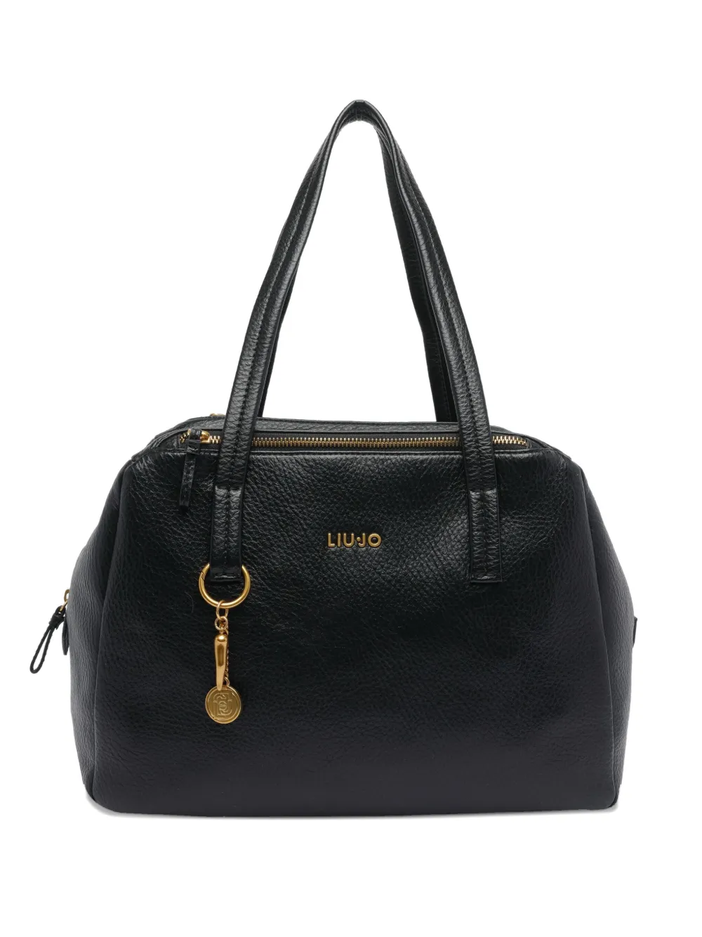 LIU JO medium logo-plaque tote bag | Black | Image 1
