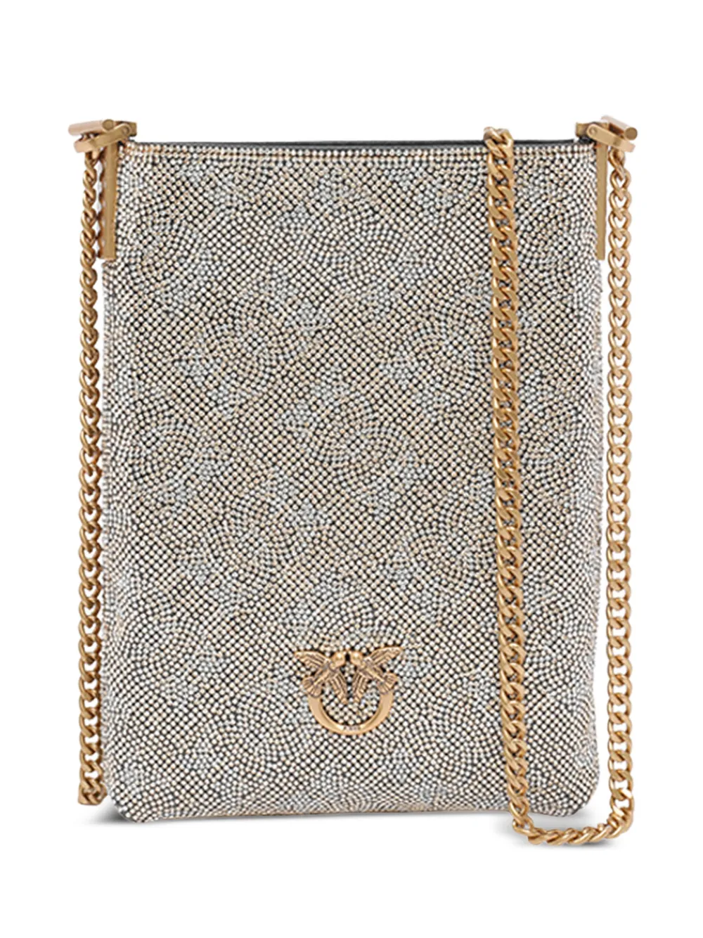 PINKO strass monogram smartphone case - Oro