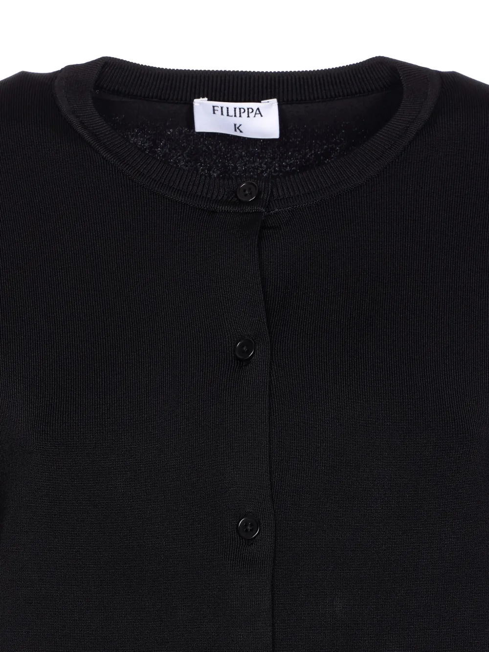 Filippa K Button-front Crew-neck Cardigan In Black