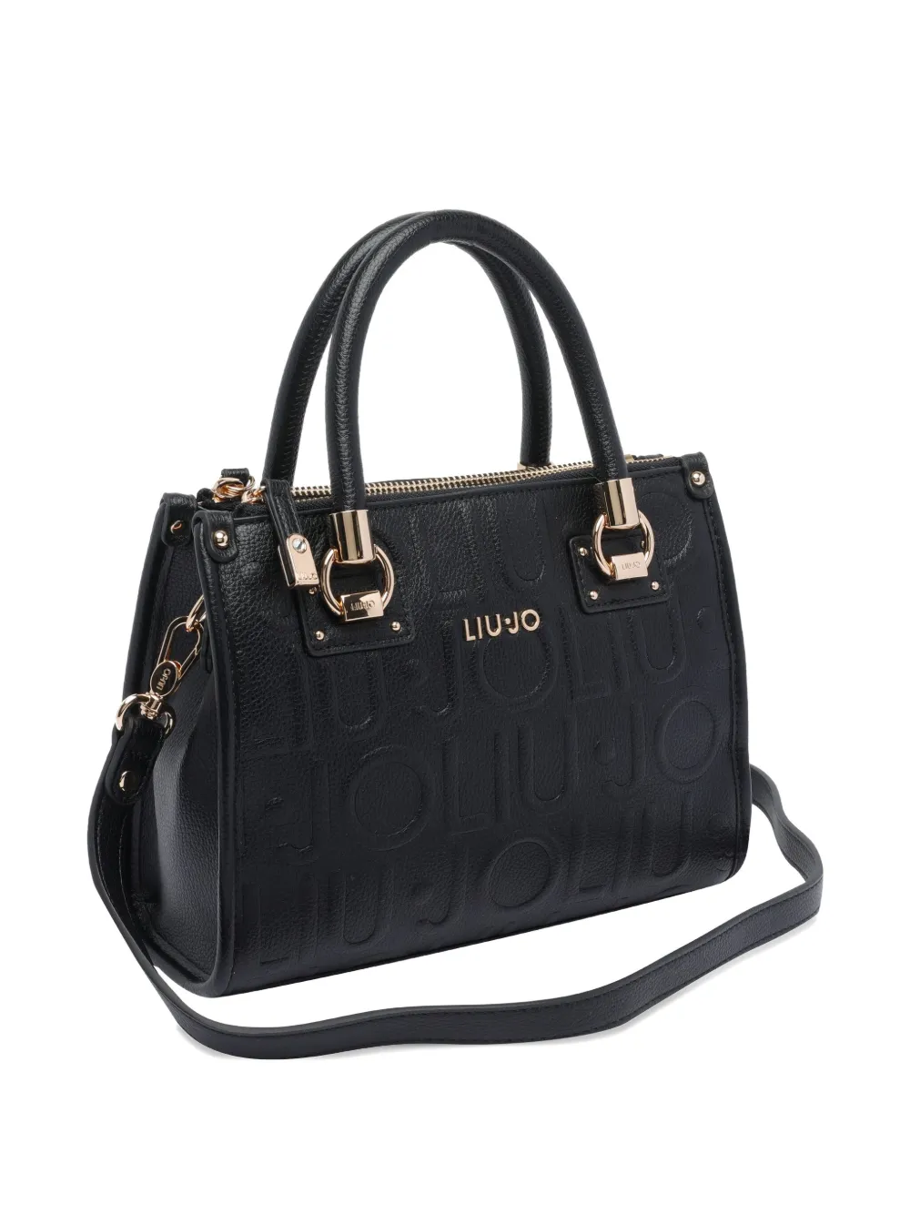Liu •jo Embossed-logo Tote Bag In Black