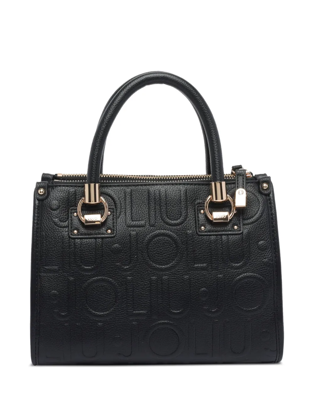LIU JO Shopper met logo-reliëf - Zwart